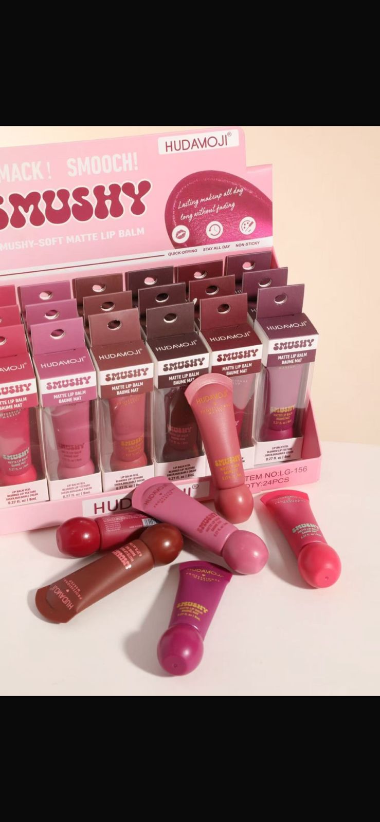 HudaMoji Smushy soft matte lip balm