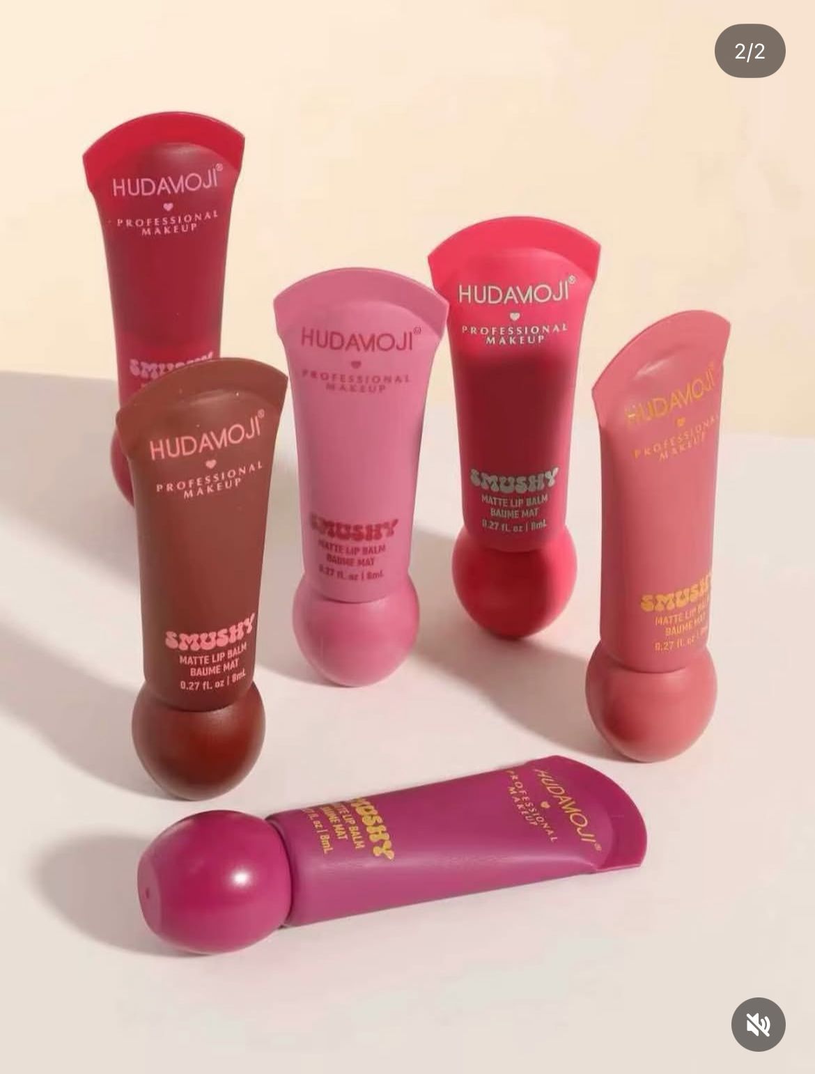 HudaMoji Smushy soft matte lip balm