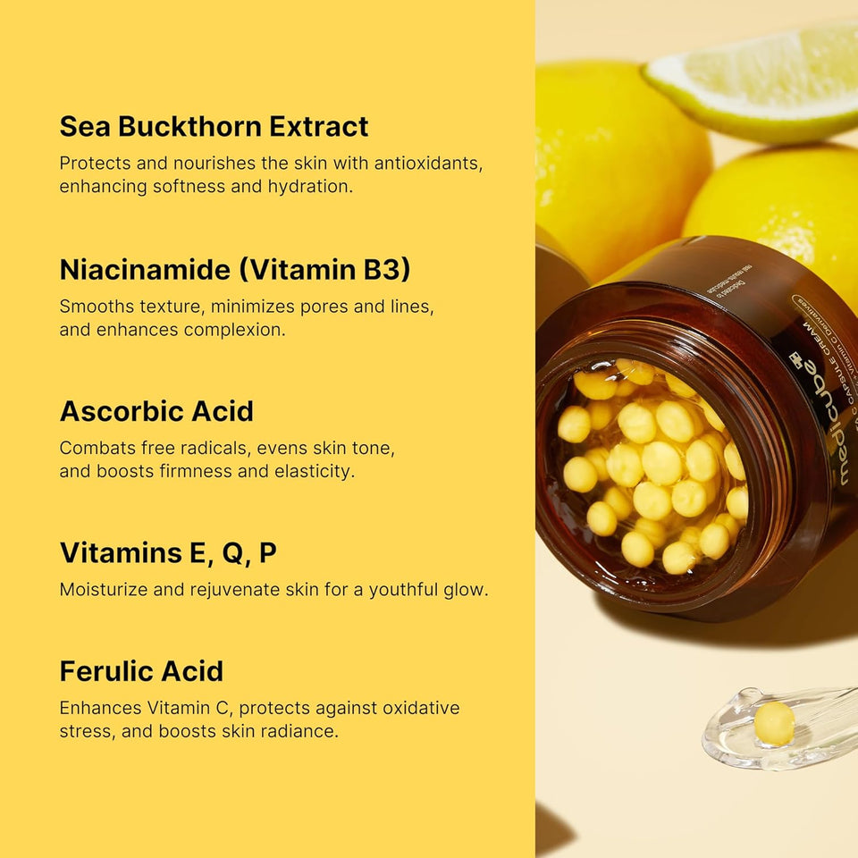 Medicube Deep Vitamin C Golden Capsule Face Moisturizer Cream