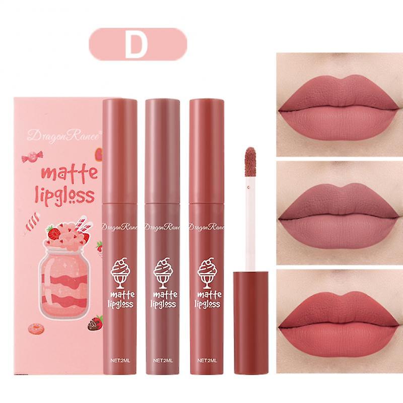 DRAGON RANEE 3PCS/Set Velvet Matte Lip Gloss